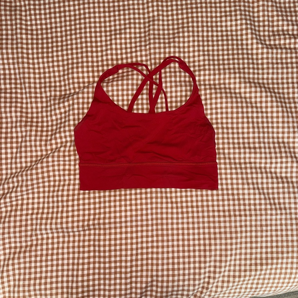 lululemon energy bra longline red